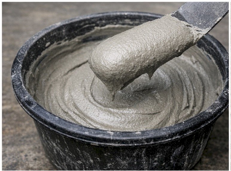 Adukan perekat halus untuk bata tempel