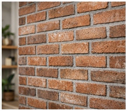 Hasil akhir pemasangan bata tempel