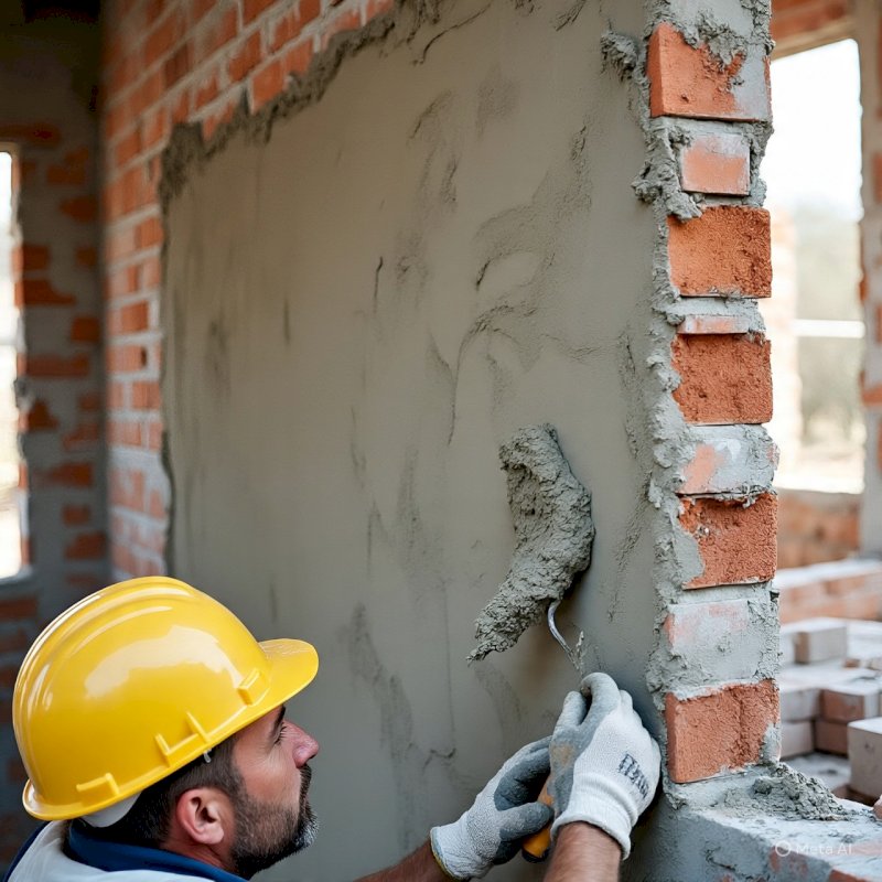 proses pemasangan bata tempel terakota agar tidak mudah lepas